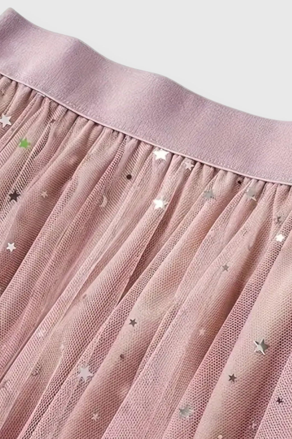 Colette Falda de Lentejuelas con Dobladillo Fruncido y Cintura Alta