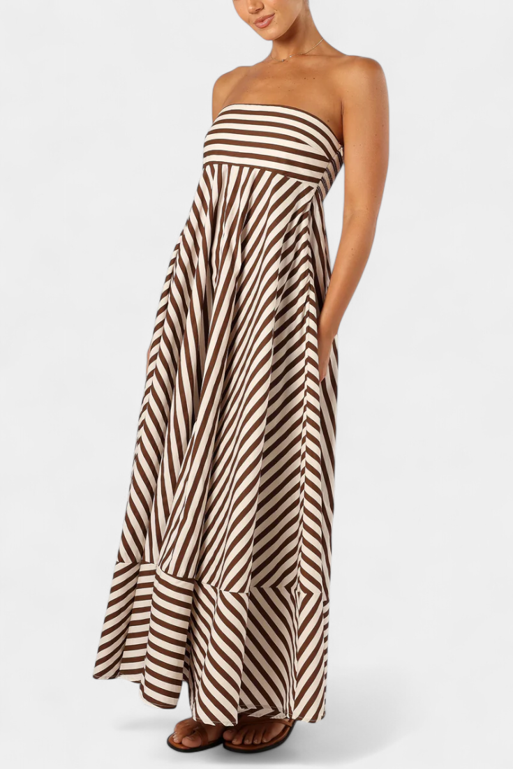 Rosa Vestido Fruncido Convertible con Encanto Nocturno