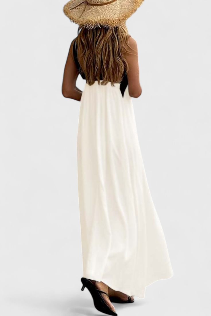 Edith Vestido de Cuello Cruzado con Espalda Descubierta