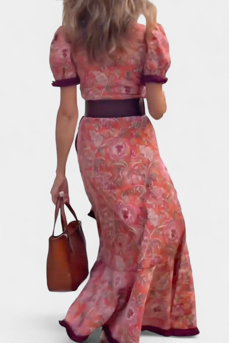 Louisa Vestido Asimétrico de Manga Abullonada