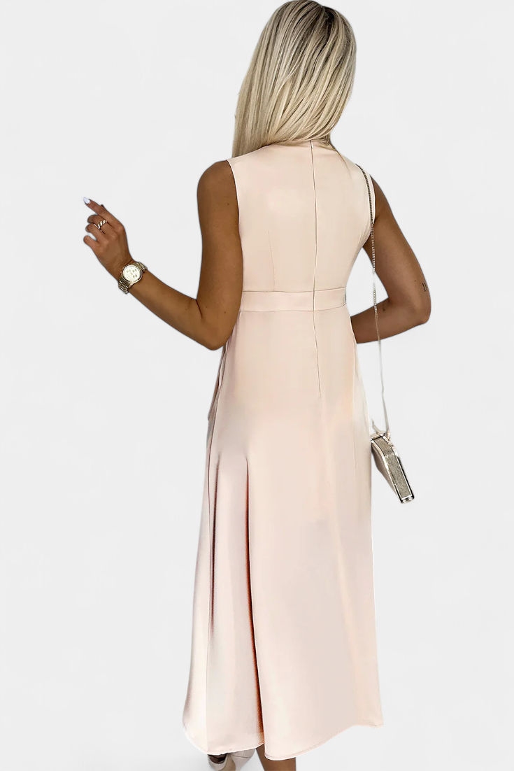 Jivka Vestido Midi Envolvente con Escote en V