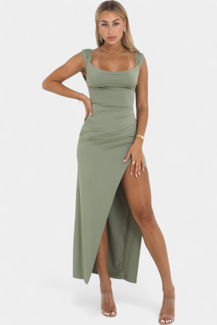 Viveka Vestido con Lazo en la Espalda y Comodidad Elástica