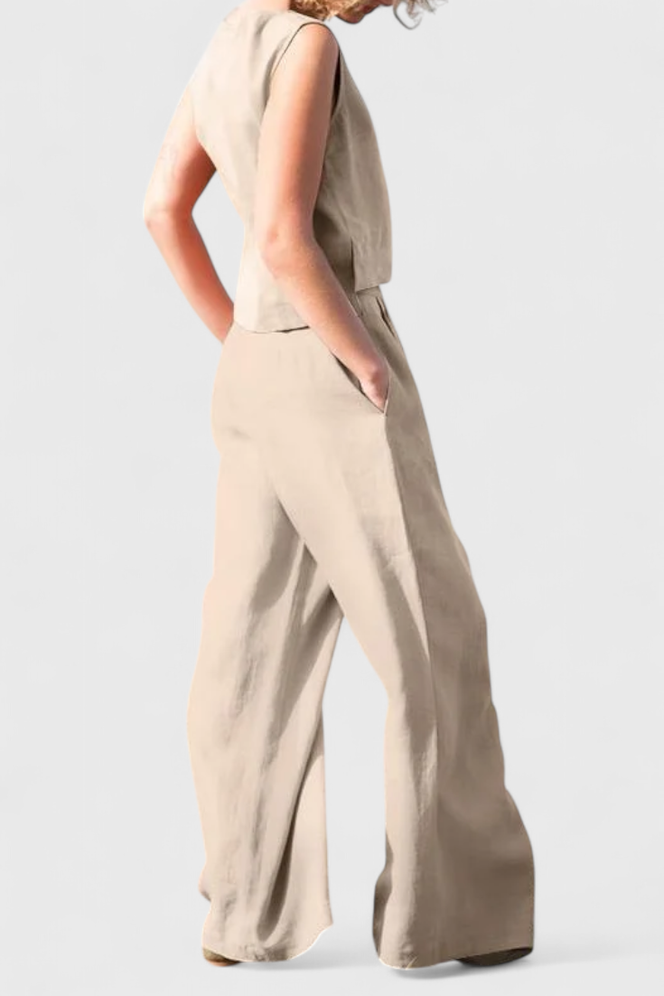 Yvanne Conjunto Vintage Sin Mangas de Verano