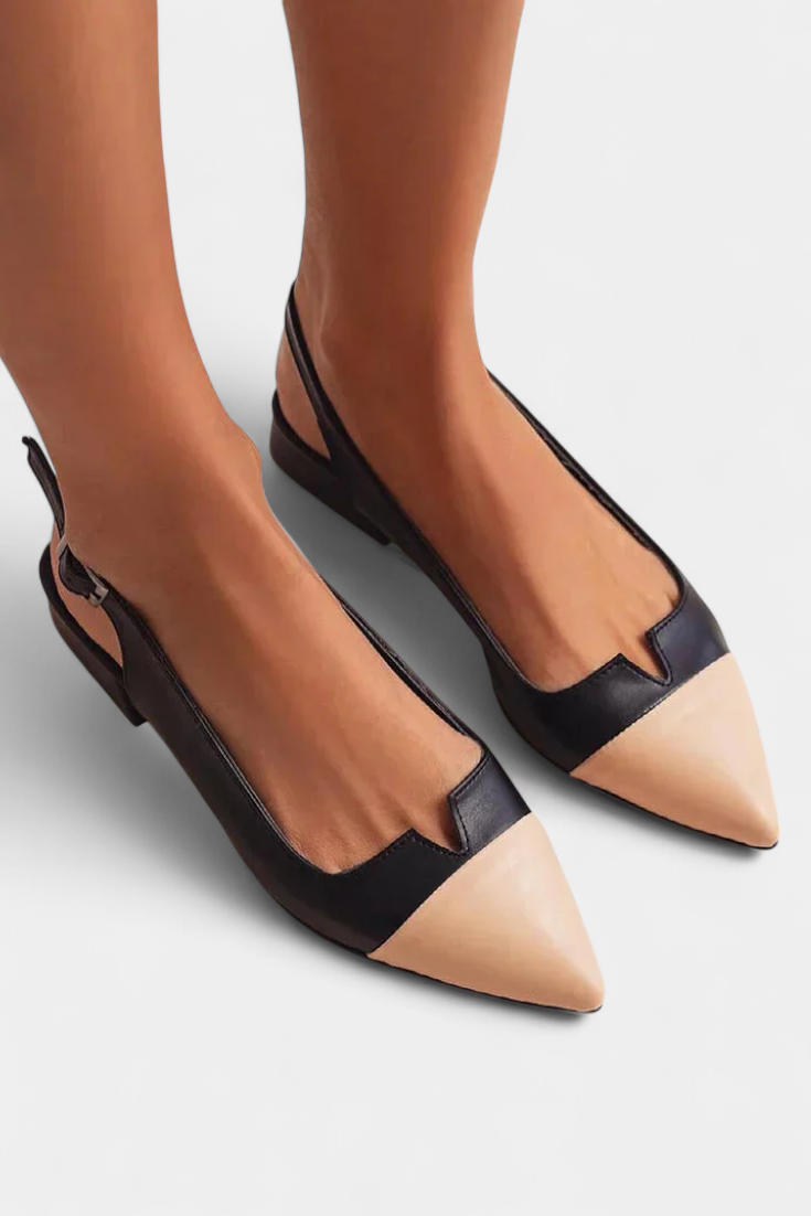 Grazia Sandalias Coloridas con Punta Afilada y Tira Trasera