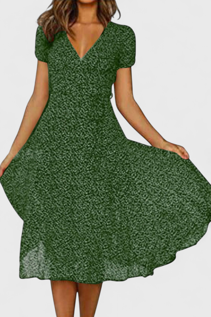 Nuria Vestido Midi Diario con Escote en V