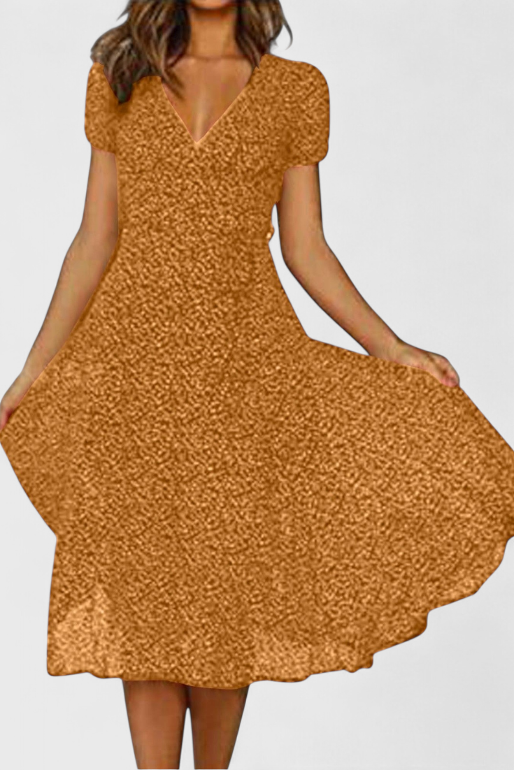 Nuria Vestido Midi Diario con Escote en V