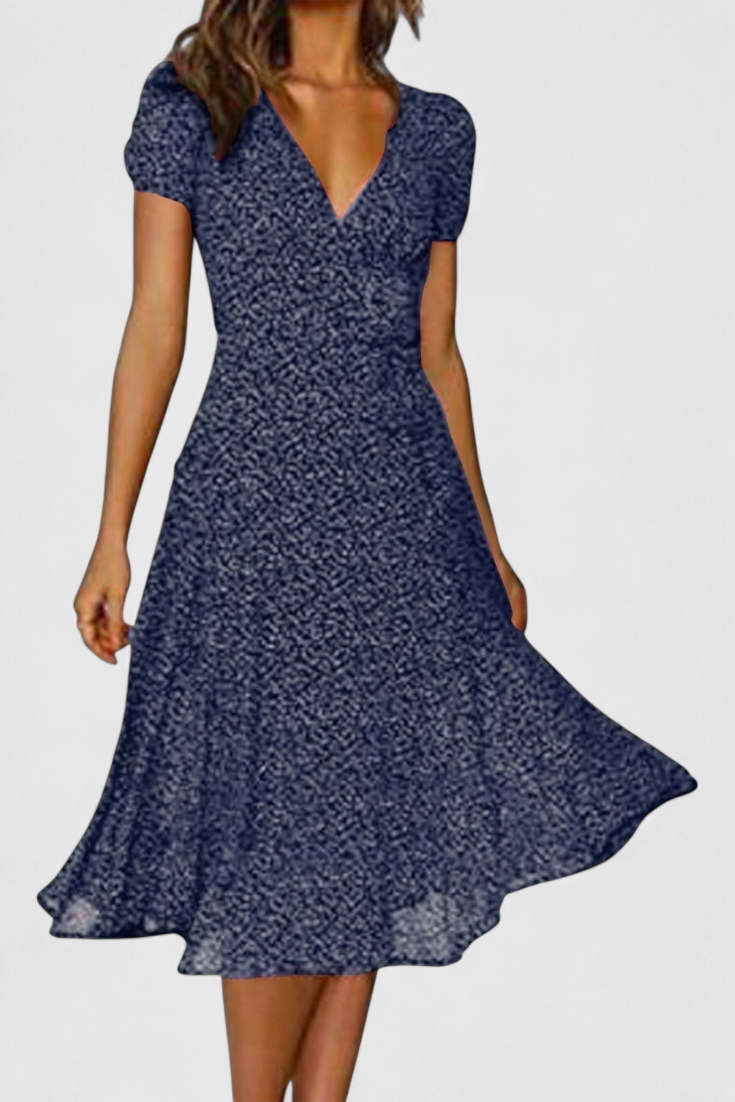 Nuria Vestido Midi Diario con Escote en V