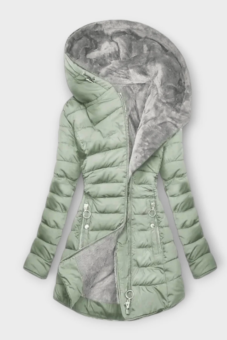 Abrigo Impermeable Forrado de Piel