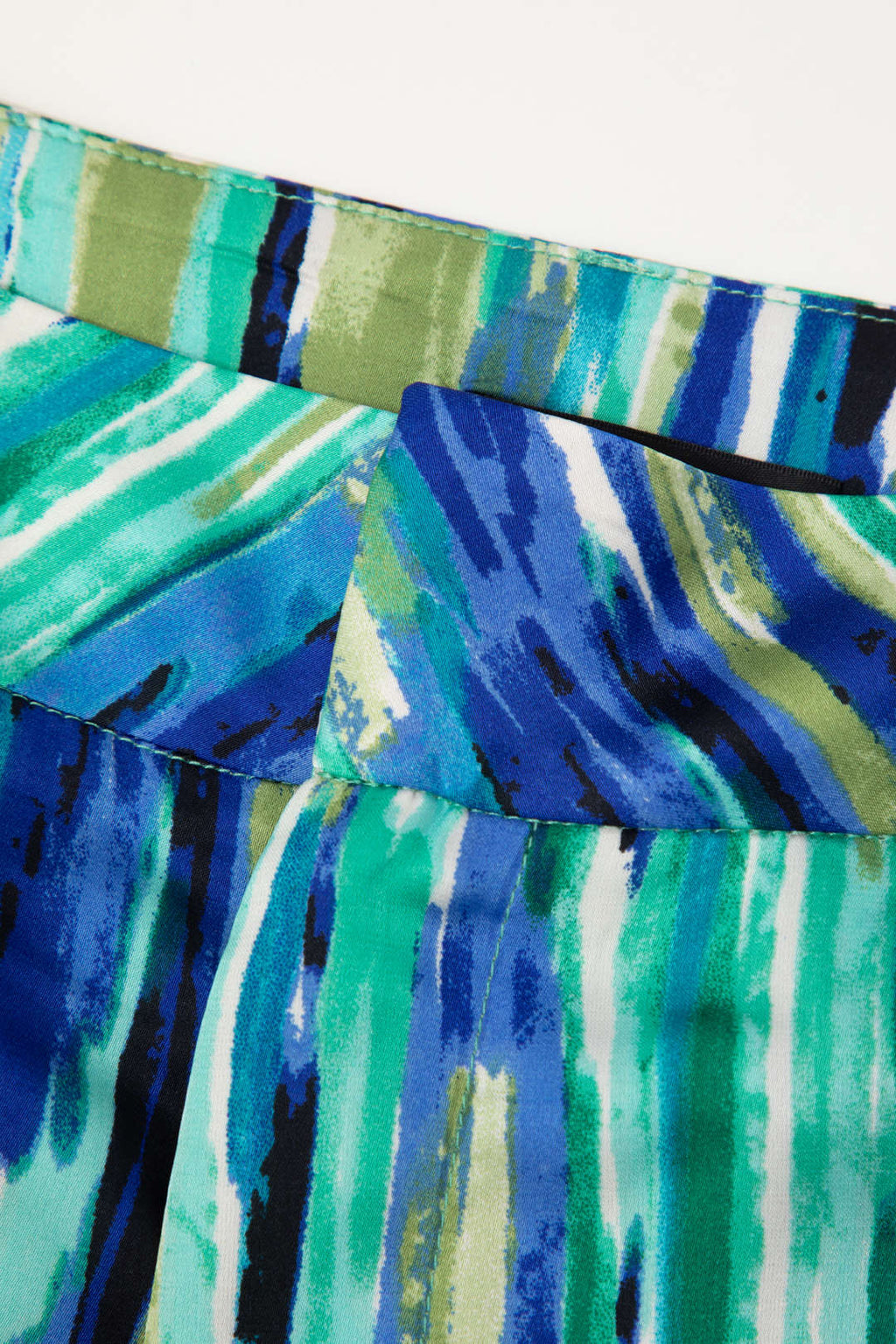 Inna Pantalones Rectos de Cintura Alta con Estampado de Mármol