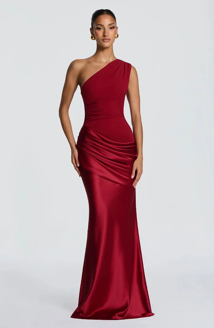 Desiree Vestido Maxi Tomara-que-caia com Franzidos Esculturais