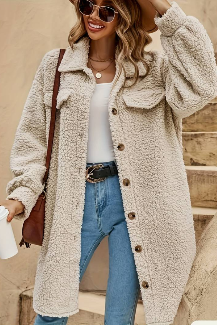 Abrigo Elize de Felpa Cálido & Informal