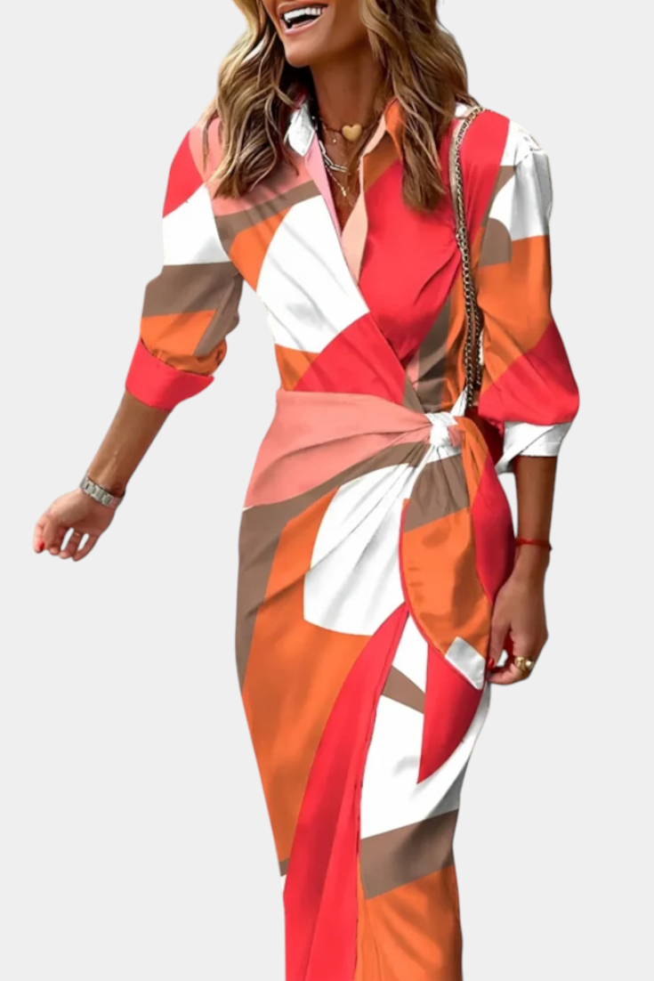 Maira Vestido Envolvente Impreso