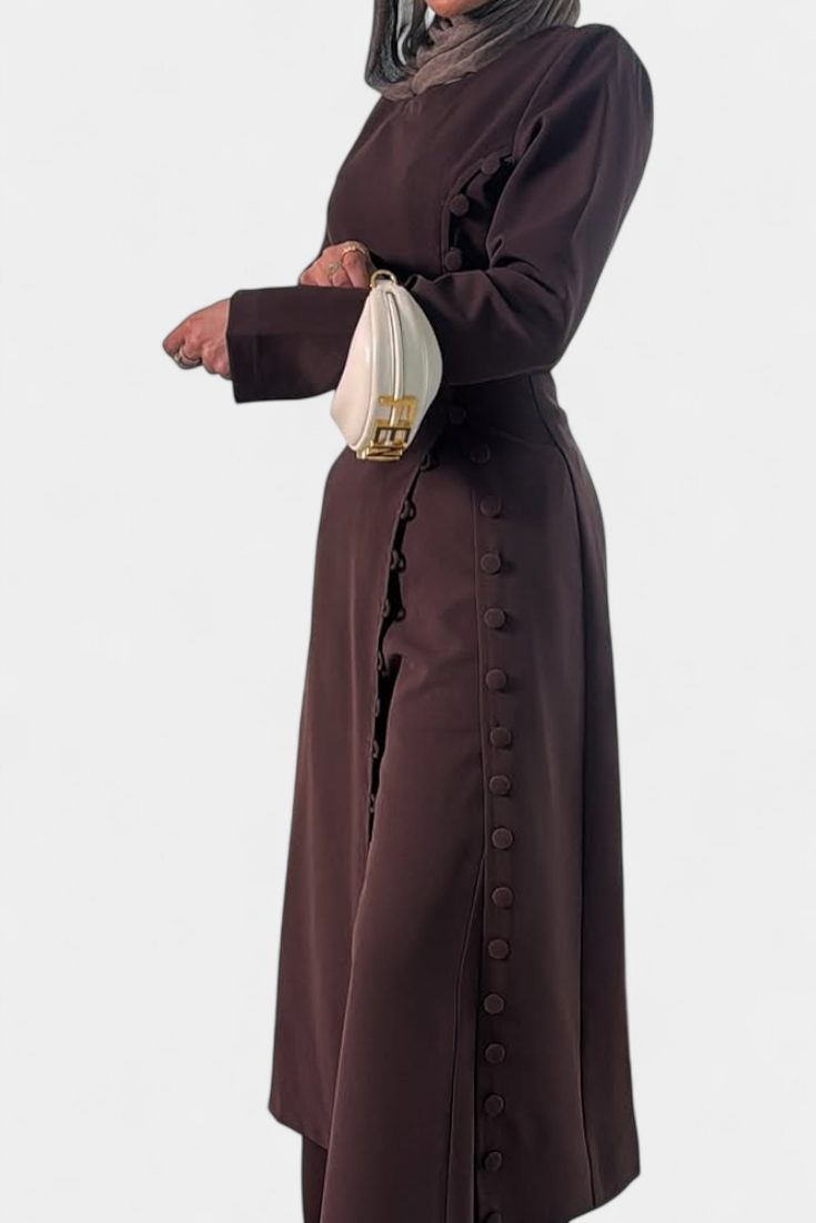 Melissa Conjunto Casual Suave de Blusa con Botones y Pantalones Largos