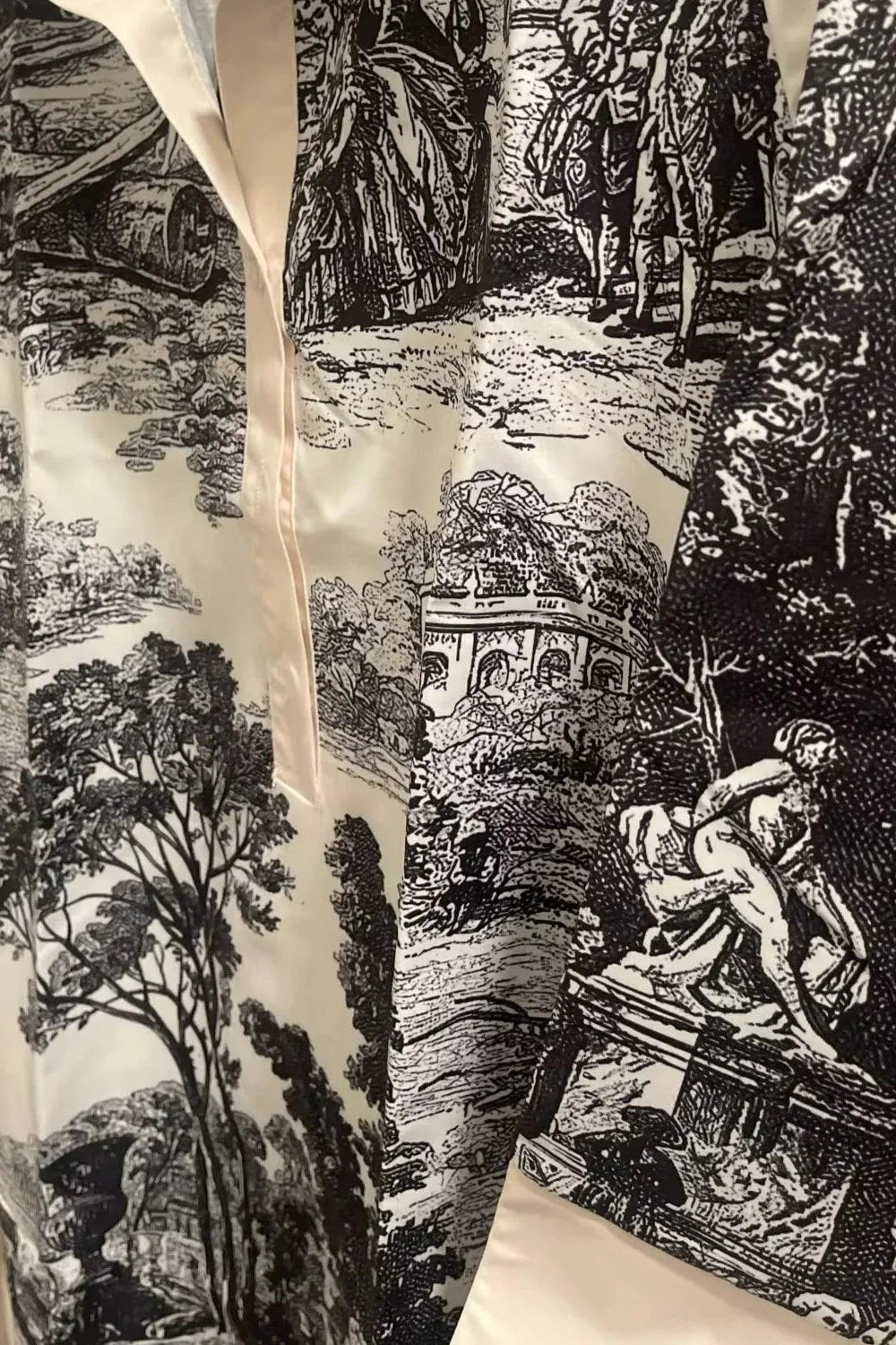 Wilma Vestido Camisero Estampado Paisaje