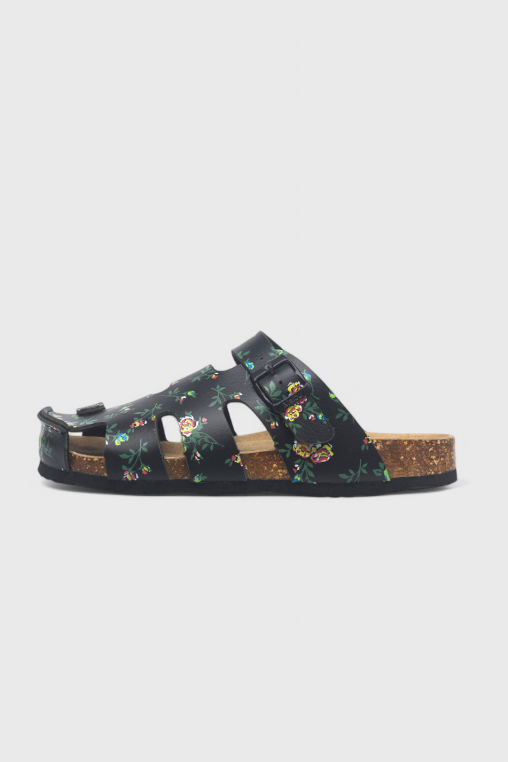 Neya Zuecos de Corcho con Hebilla y Plantilla Acolchada