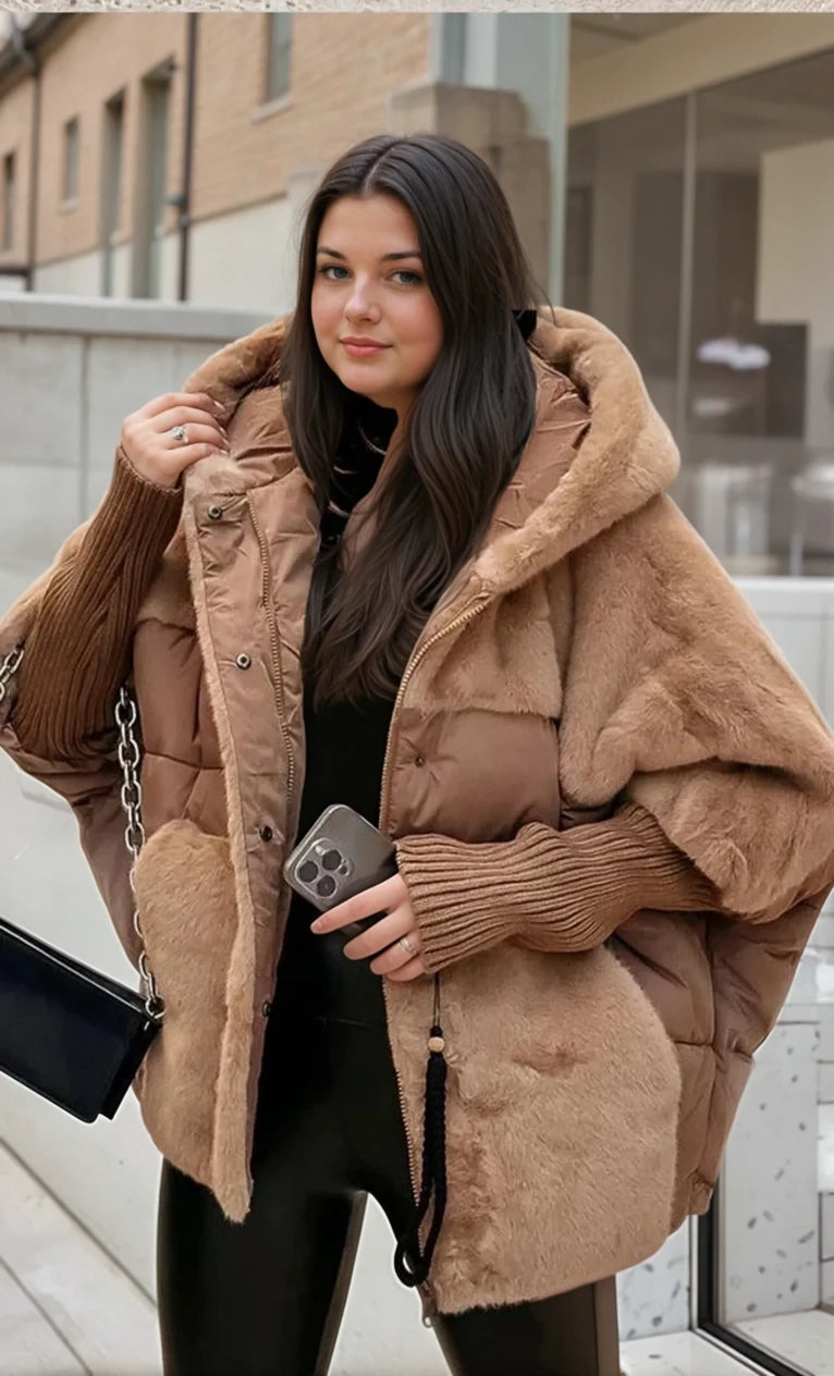 Chaqueta Bomber con Capucha para Mujer