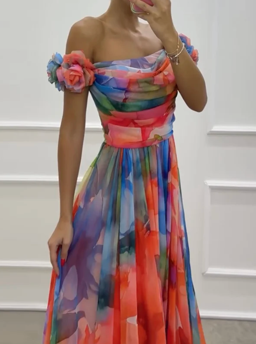 Vestido Comprido Assimétrico Beryl