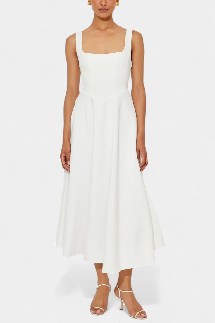 Mary Vestido Midi A-Line Sin Mangas