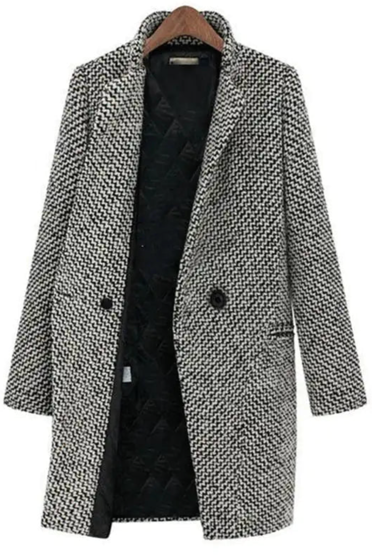 Abrigo 3/4 de lana para mujer