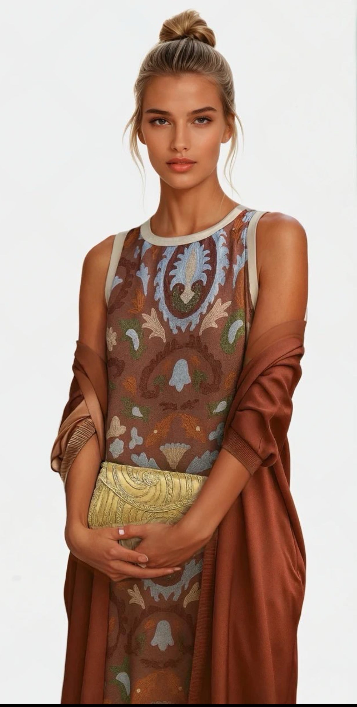 Alice Vestido de Noche con Stola Elegante