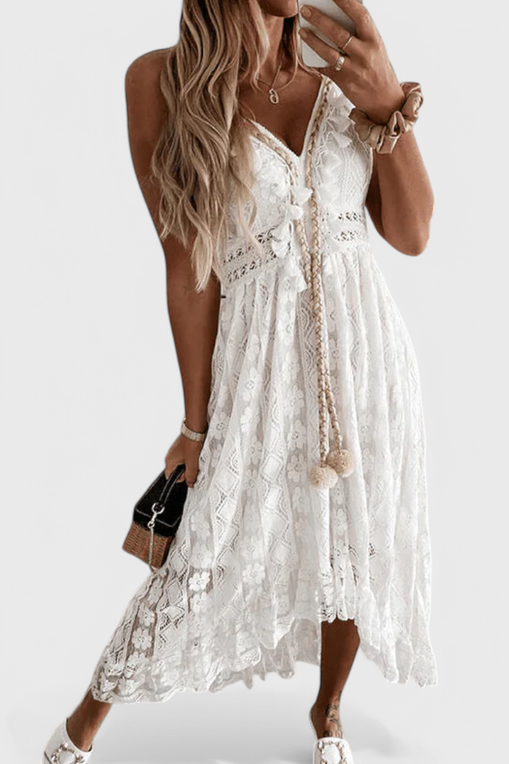 Jonna Vestido Maxi de Encaje Boho