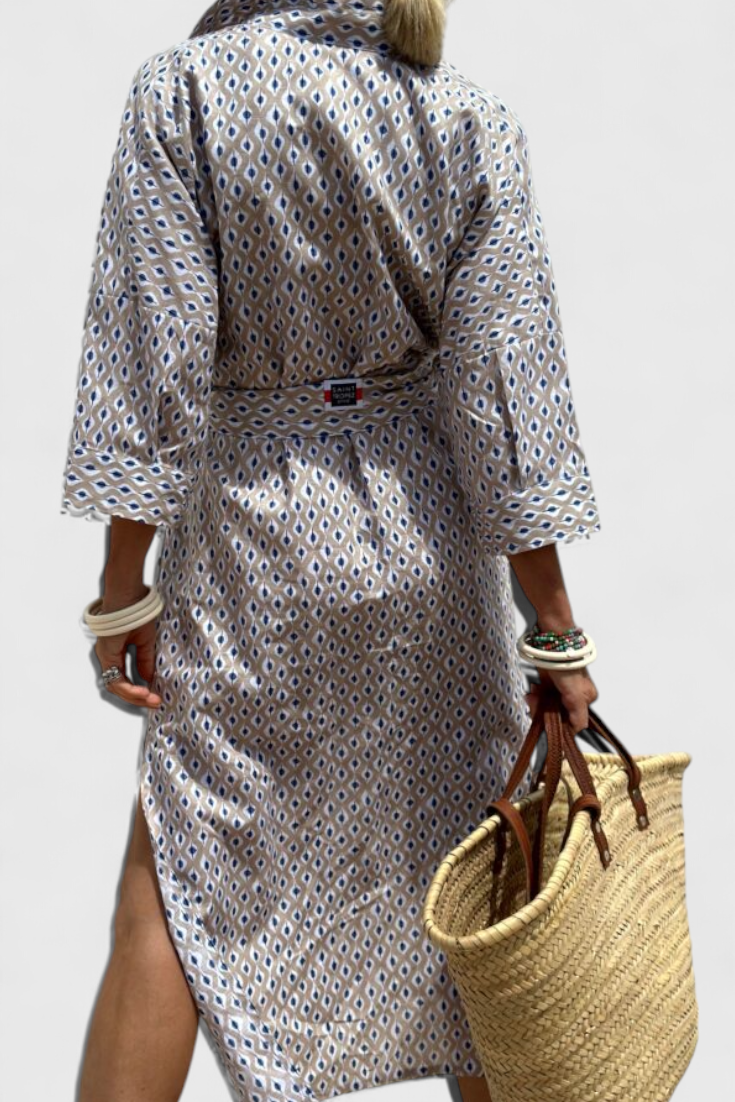 Sherlyn Vestido Camisero de Rayas con Estilo Atemporal