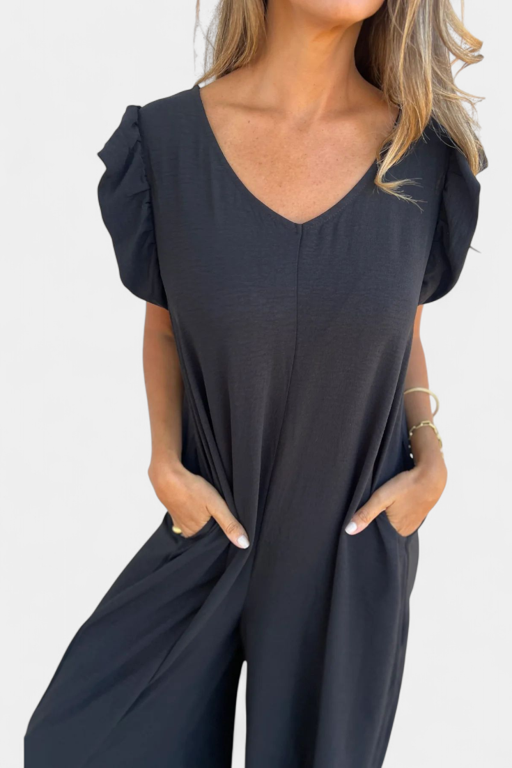 Isela Mono de Cuello en V con Estampado de Leopardo