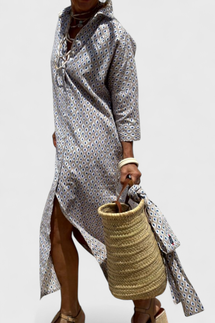 Sherlyn Vestido Camisero de Rayas con Estilo Atemporal