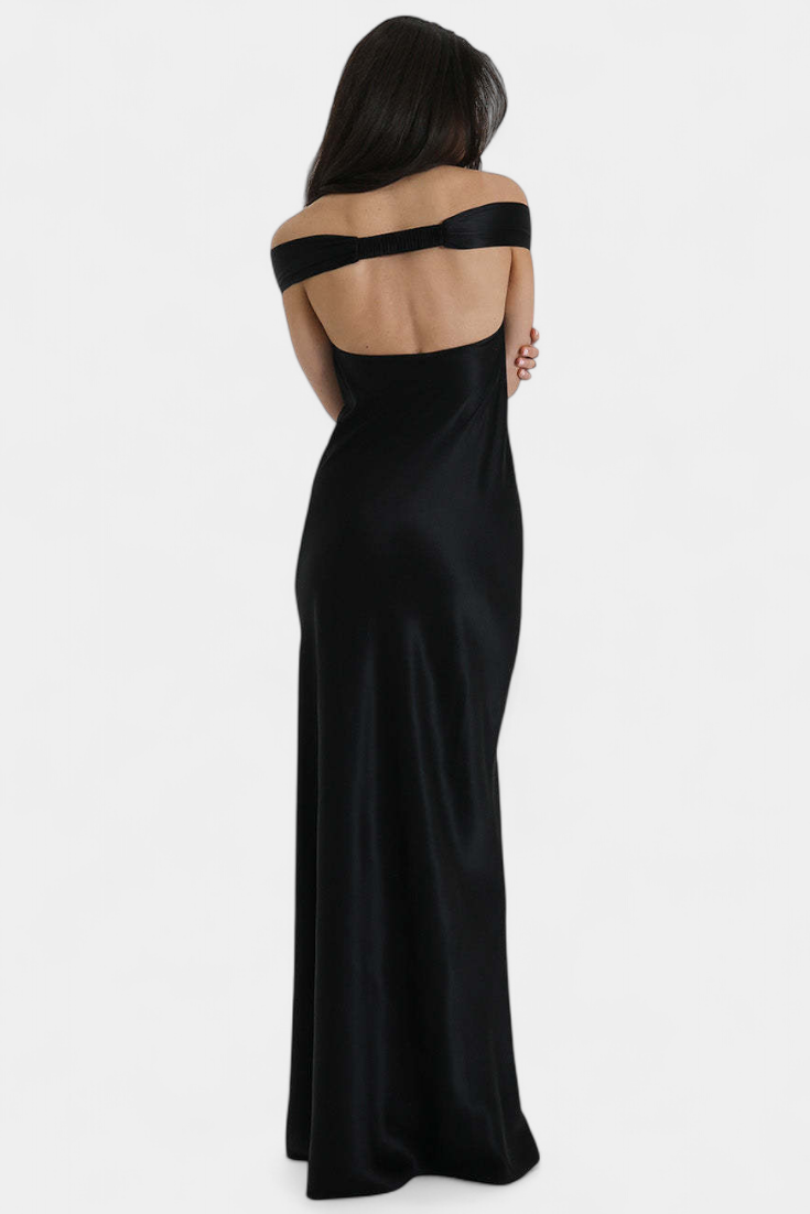 Blerina Vestido de Cola de Pez Sin Mangas