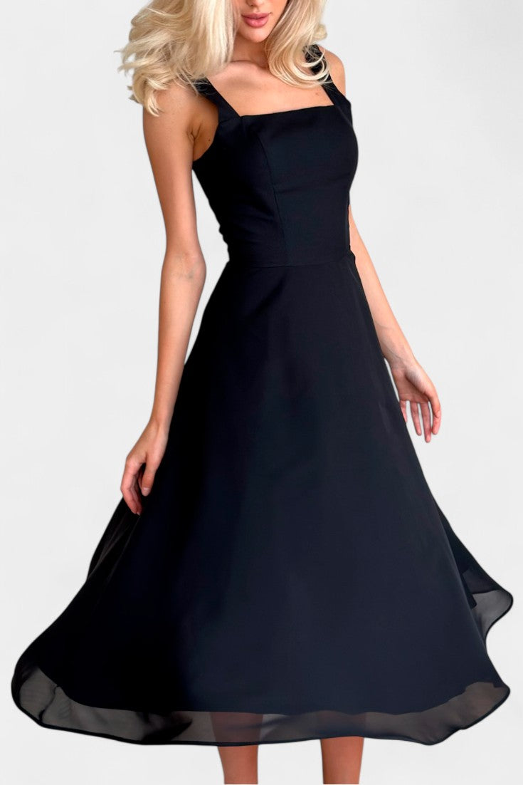 Mary Vestido Midi A-Line Sin Mangas