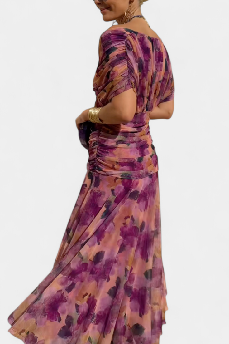 Alondra Vestido Largo con Estampado Floral