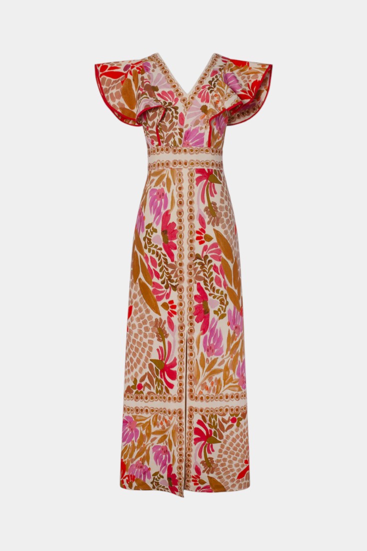 Suzanne Vestido Maxi Floral Vibrante