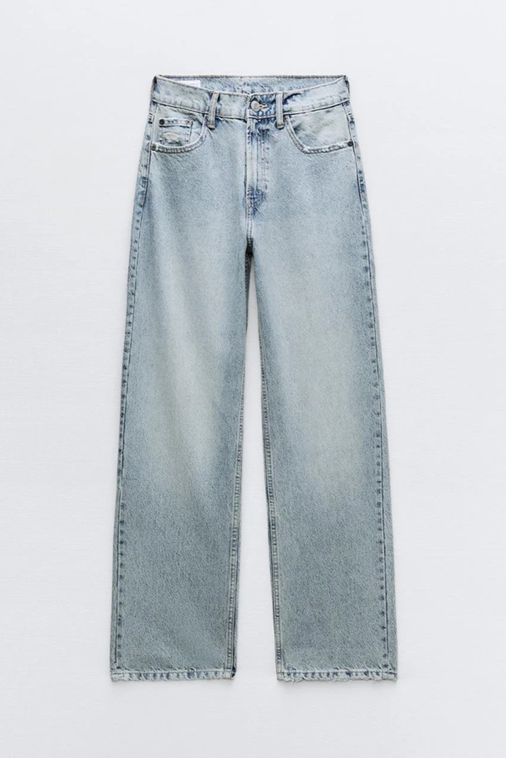 Roxy Jeans Vintage Desgastados de Cintura Alta