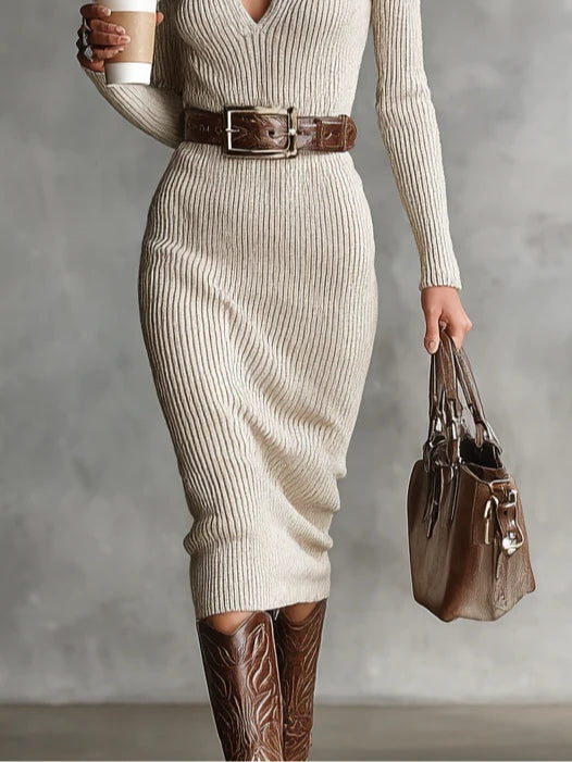Arin™ | Robe élégante en maille à rayures