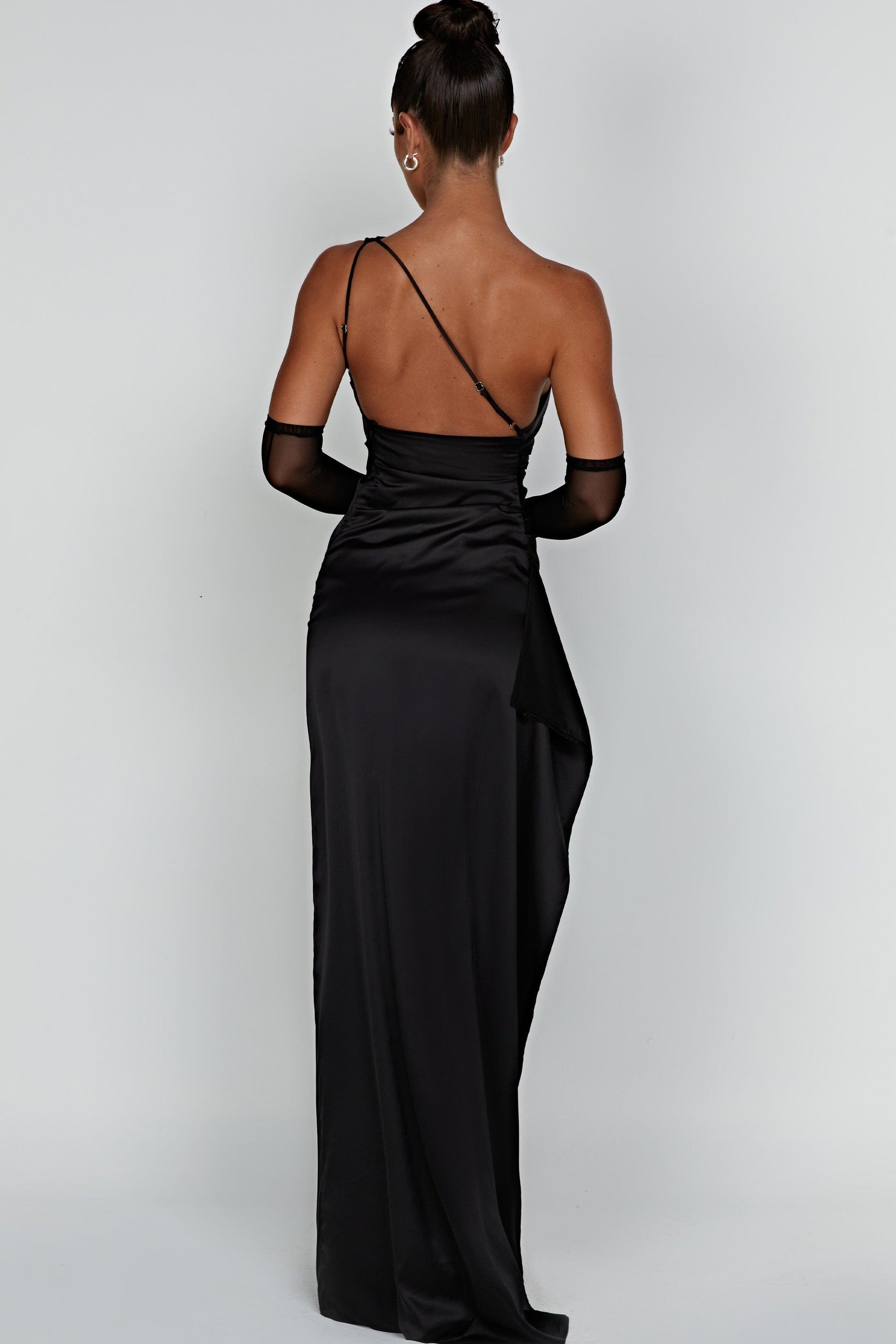 Emberly Vestido Maxi de Un Solo Hombro con Abertura Alta