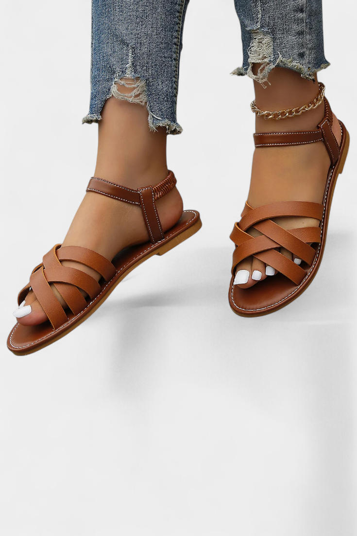 Romee Sandalias Planas con Tiras y Comodidad Todo el Día