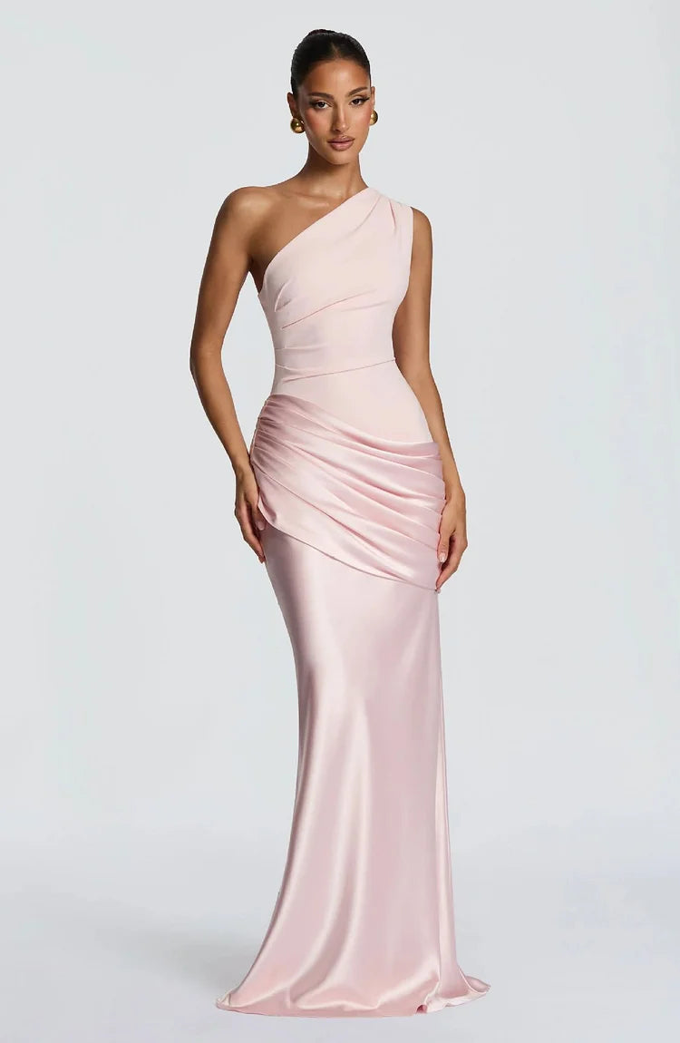 Desiree Vestido Maxi Tomara-que-caia com Franzidos Esculturais