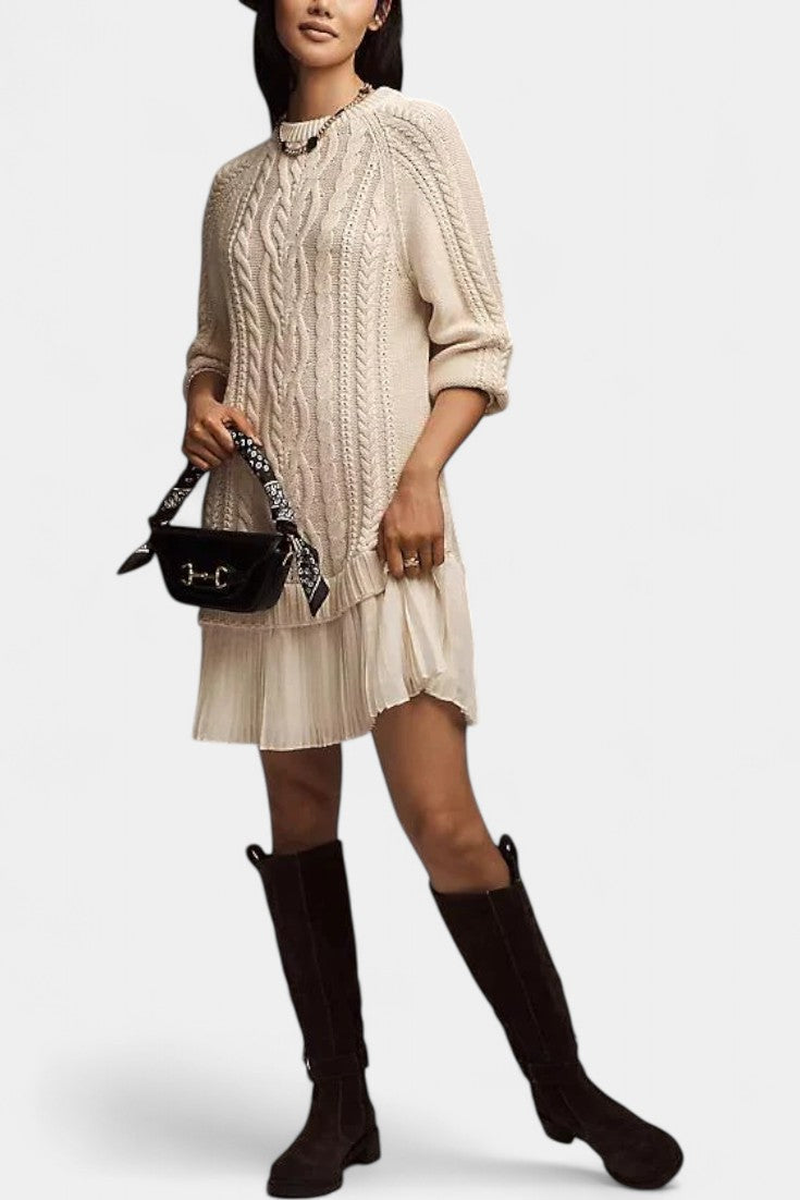 Daina Vestido Mini de Punto con Forma Retorcida