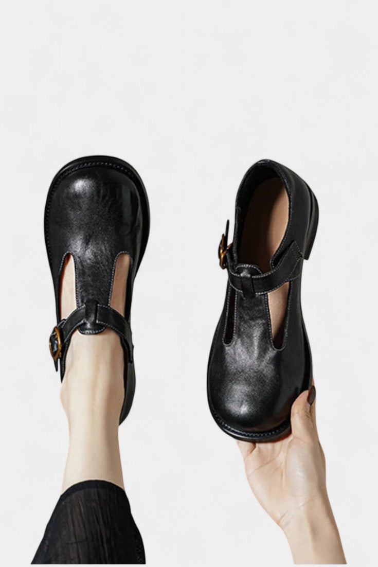 Elsa Mary Janes Elegantes con Tira en T