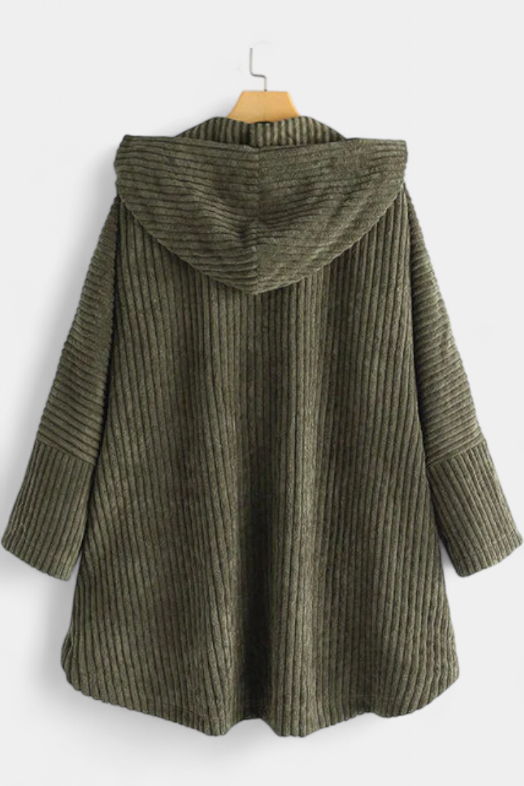 Taia Abrigo de Pana con Capucha