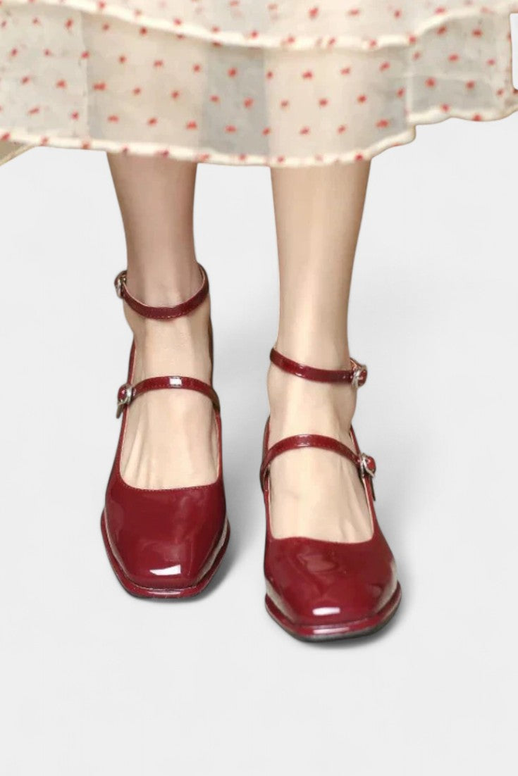 Annelise Mary Janes con Cierre en el Tobillo