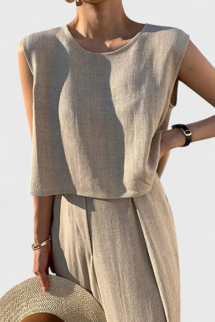 Lauren Conjunto de Dos Piezas de Pierna Ancha