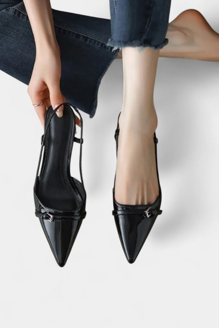 Tiana Mary Janes Slingback de Punta Afilada