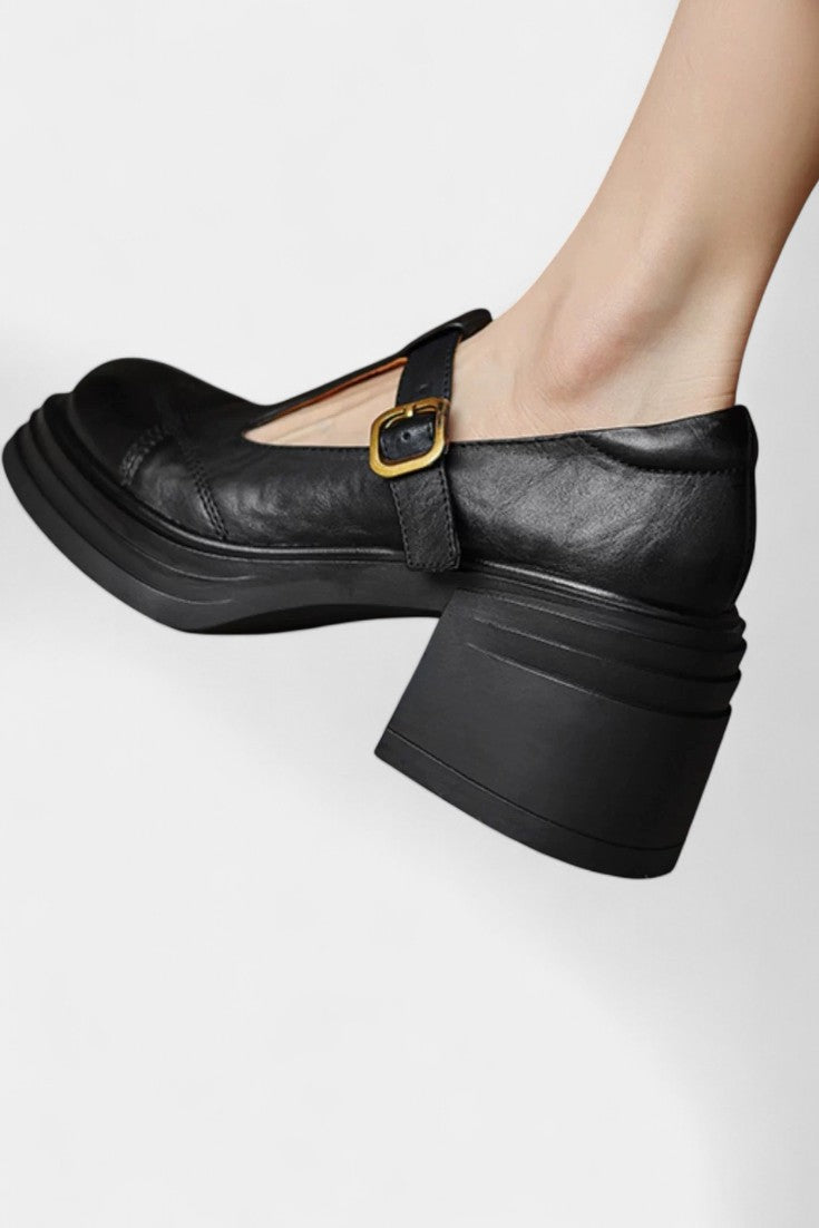 Florence Zapatos Mary Jane con Tacón de Bloque