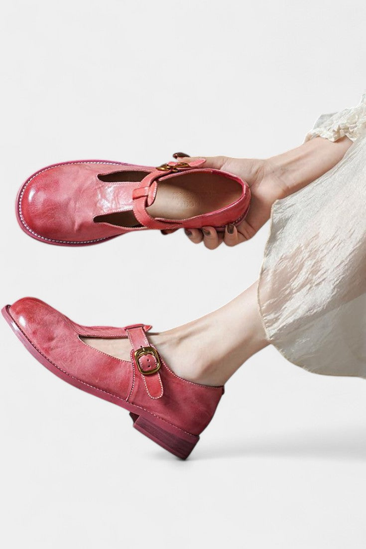 Elsa Mary Janes Elegantes con Tira en T