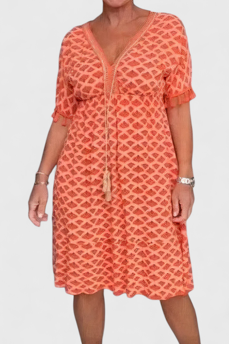 Kirra Vestido Boho Chic con Estampado Geométrico