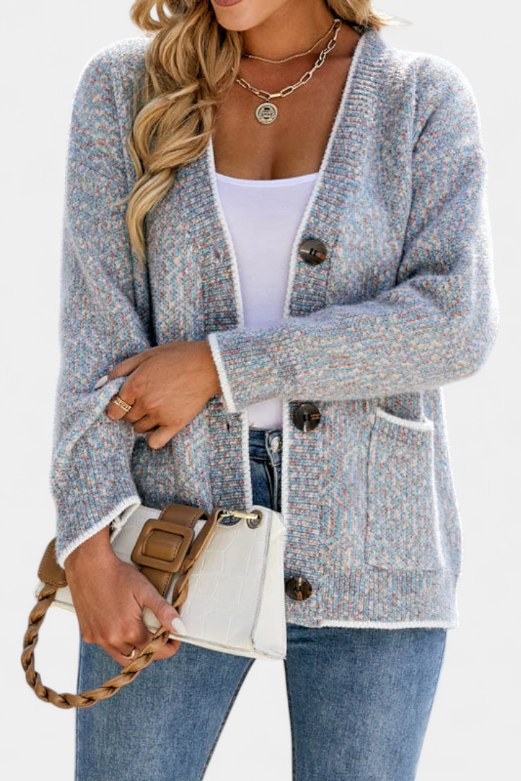 Sana Cárdigan Informal con Bolsillos