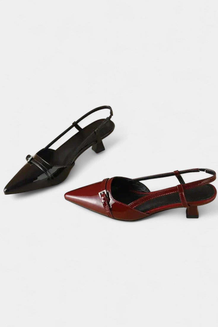 Tiana Mary Janes Slingback de Punta Afilada