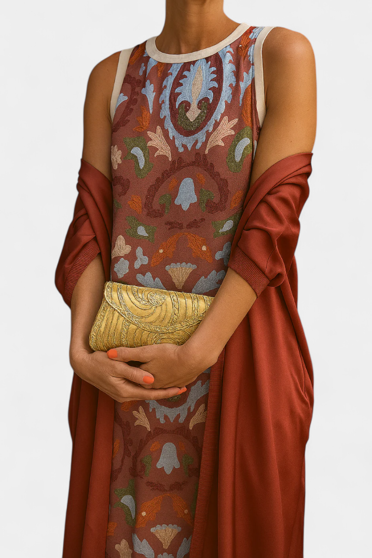 Alice Vestido de Noche con Stola Elegante