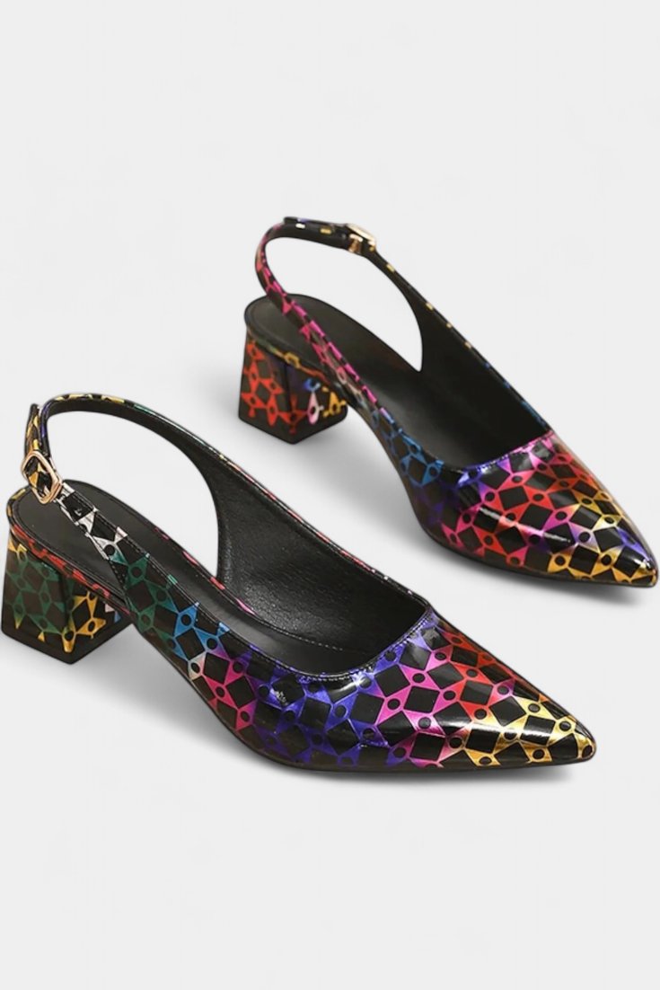 Karthleen Tacones Gruesos con Estampado Geométrico